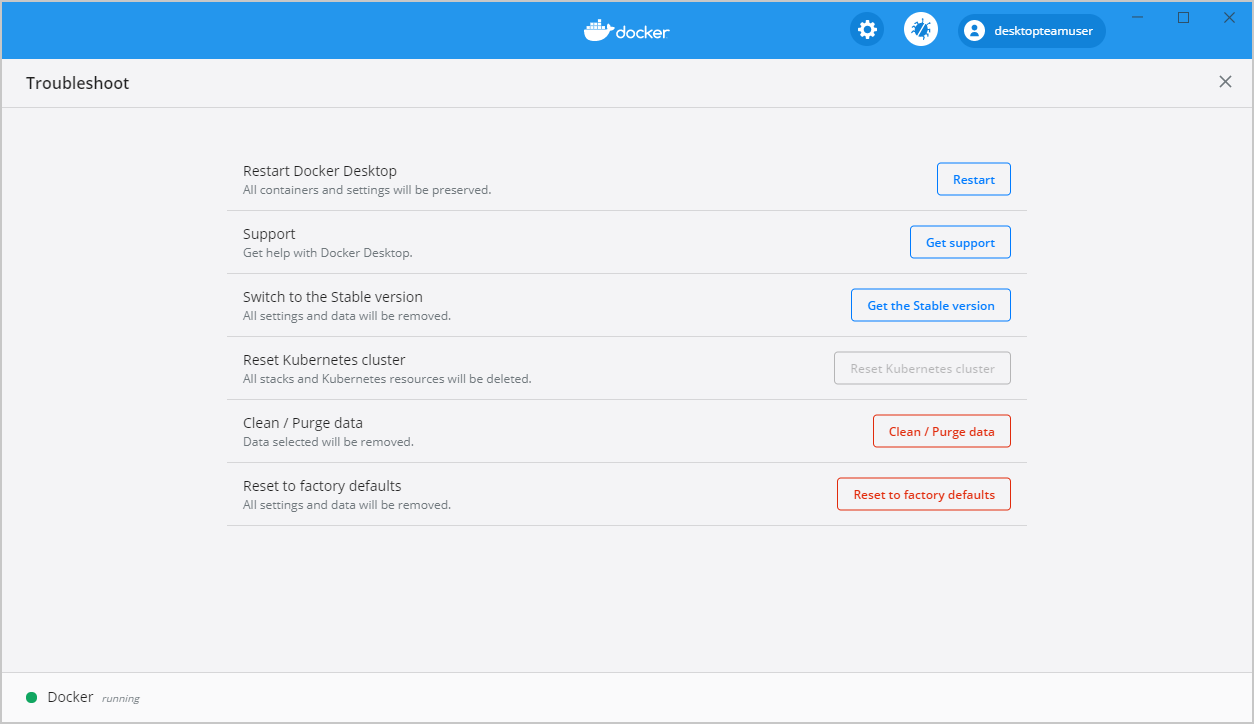 Troubleshoot Docker Desktop